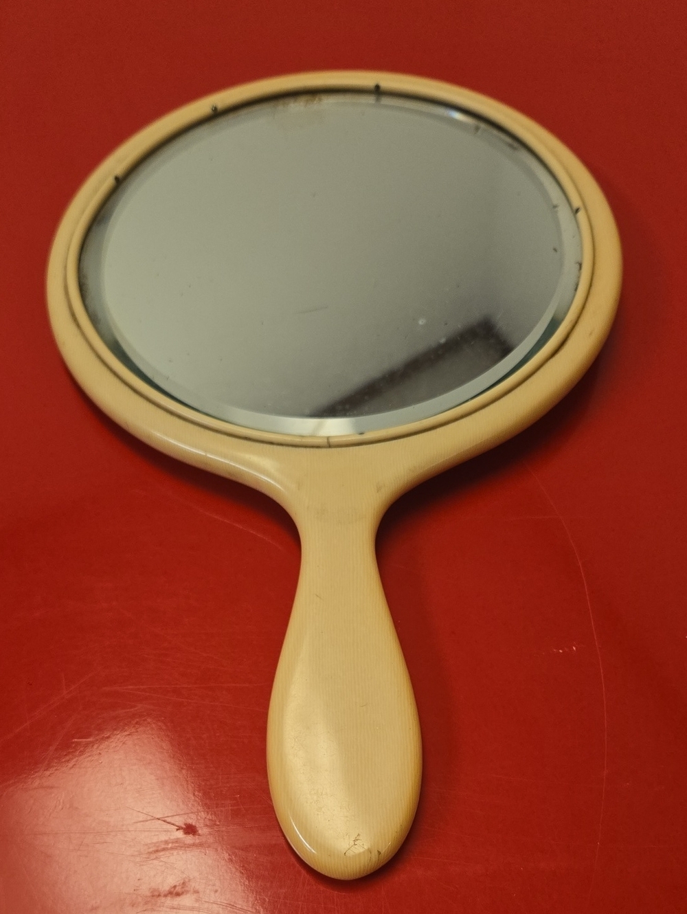 Vintage Handheld Cream Handheld Mirror